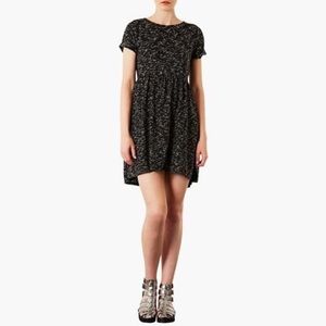TOPSHOP Speckled Black Jersey Dress